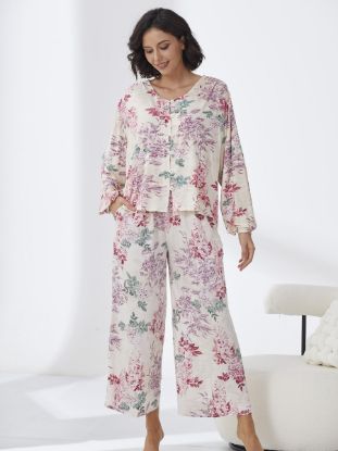 Picture of Women's Two-Piece Pajama with Buttons