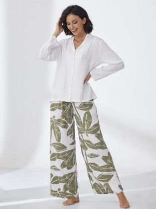 Picture of Women's Two-Piece Pajama with Buttons