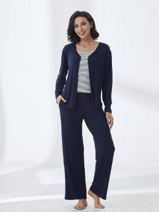Picture of Women's Three-Piece Pajama with Buttons