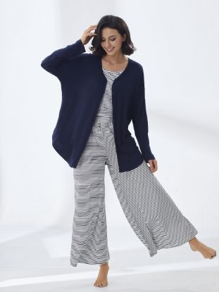 Picture of Women's Three-Piece Pajama with Buttons