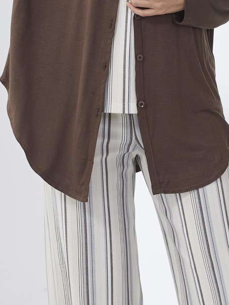 Picture of Women's Three-Piece Pajama with Buttons