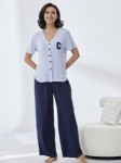 Picture of Women's Two-Piece Pajama with Buttons