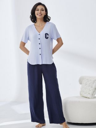 Picture of Women's Two-Piece Pajama with Buttons