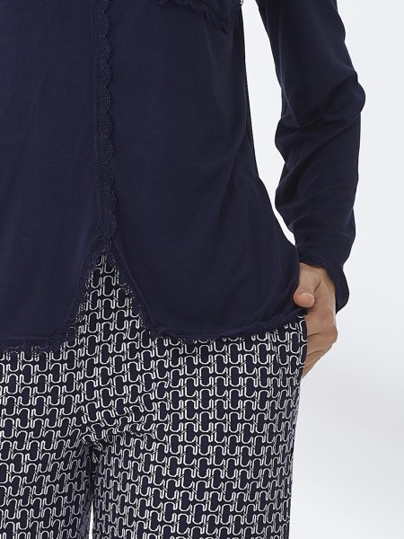 Picture of Women's Two-Piece Pajama with Buttons