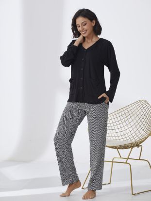 Picture of Women's Two-Piece Pajama with Buttons