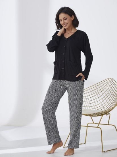 Picture of Women's Two-Piece Pajama with Buttons