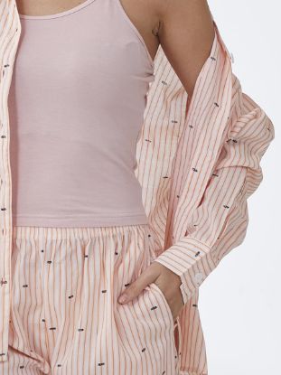 Picture of Women's Three-Piece Pajama with Buttons