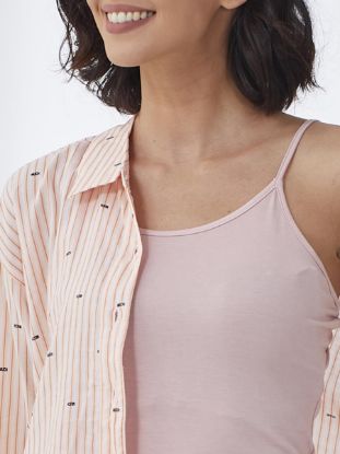 Picture of Women's Three-Piece Pajama with Buttons