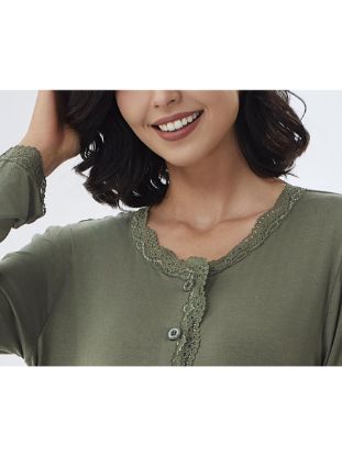 Picture of Women's Three-Piece Pajama with Buttons