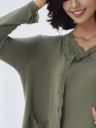 Picture of Women's Three-Piece Pajama with Buttons