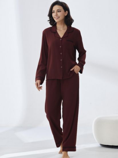 Picture of Women's Two-Piece Pajama with Buttons