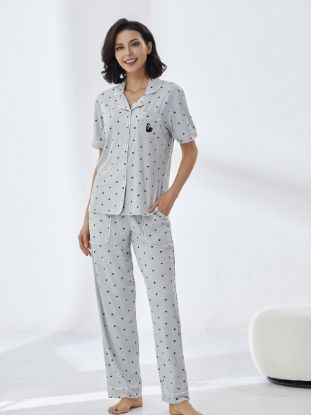 Picture of Women's Two-Piece Pajama with Buttons