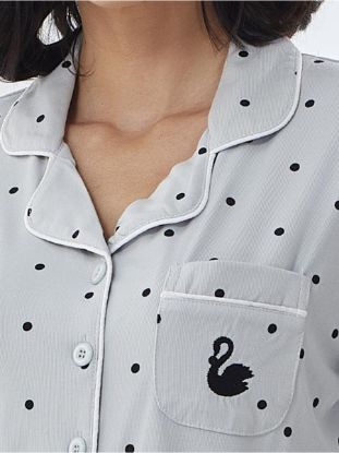 Picture of Women's Two-Piece Pajama with Buttons