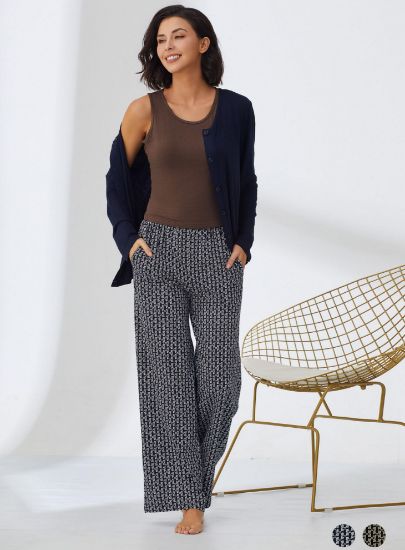 Picture of Women's Three-Piece Pajama with Buttons