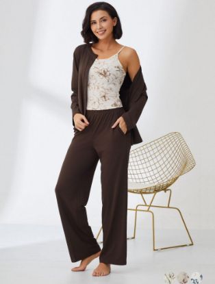 Picture of Women's Three-Piece Pajama with Buttons