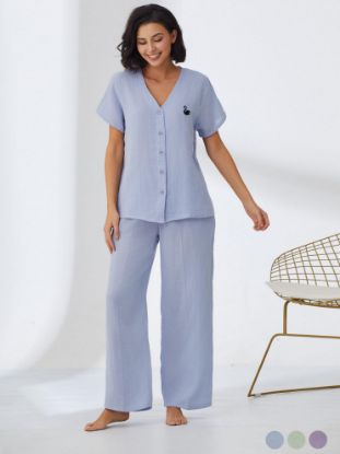 Picture of Women's Two-Piece Pajama with Buttons