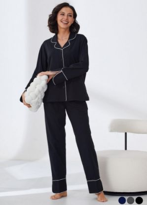 Picture of Women's Two-Piece Pajama with Buttons