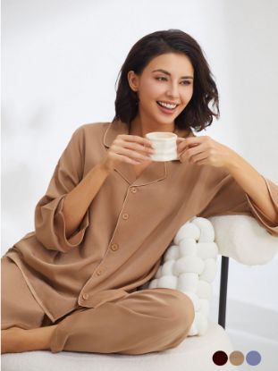 Picture of Women's Two-Piece Pajama with Buttons