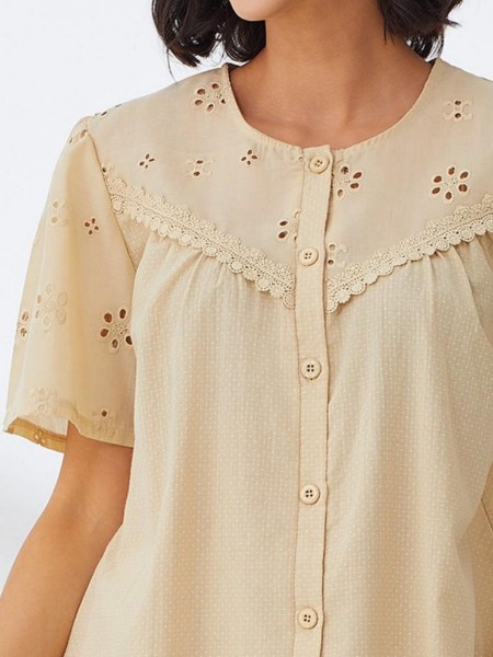 Picture of Women's Two-Piece Pajama with Buttons