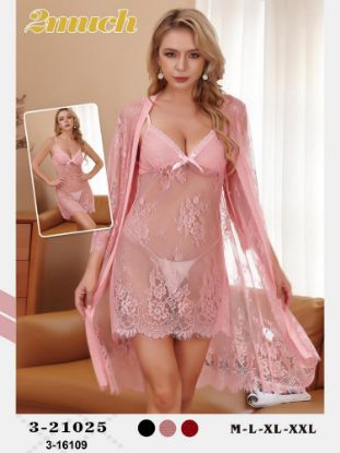 Picture of Women's two-piece lingerie robe