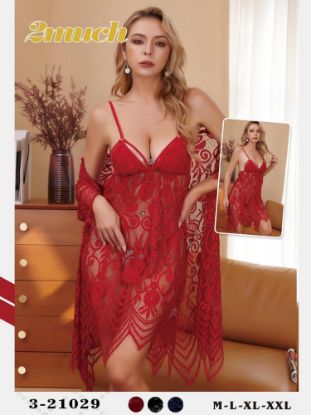 Picture of Women's two-piece lingerie robe