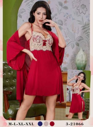 Picture of Women's two-piece lingerie robe