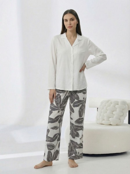 Picture of Women's Two-Piece Pajama with Buttons
