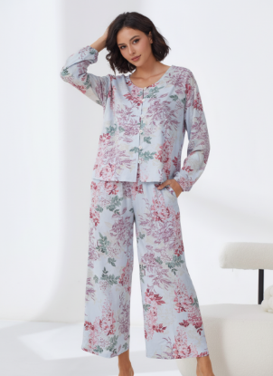 Picture of Women's Two-Piece Pajama with Buttons