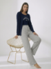 Picture of Women's Three-Piece Pajama with Buttons