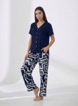 Picture of Women's Two-Piece Pajama with Buttons