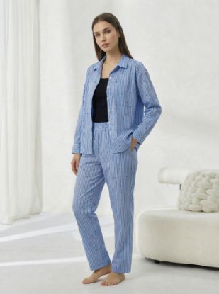 Picture of Women's Three-Piece Pajama with Buttons