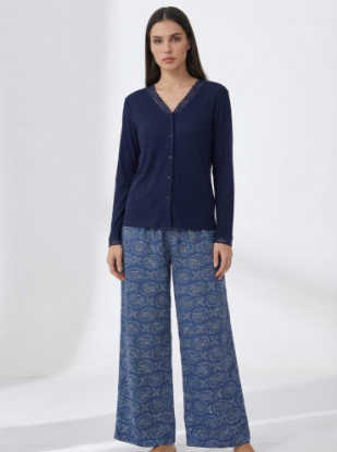 Picture of Women's Two-Piece Pajama with Buttons