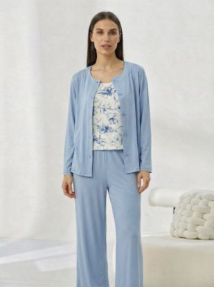 Picture of Women's Three-Piece Pajama with Buttons