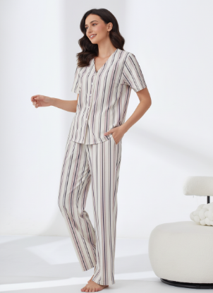 Picture of Women's Two-Piece Pajama with Buttons