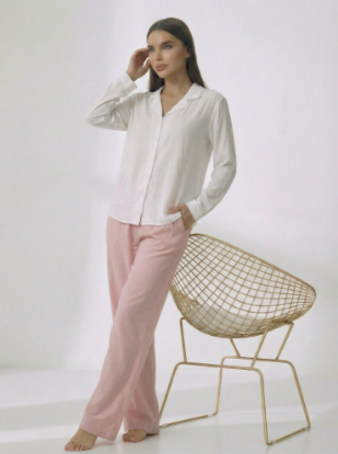 Picture of Women's Two-Piece Pajama with Buttons