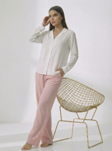 Picture of Women's Two-Piece Pajama with Buttons