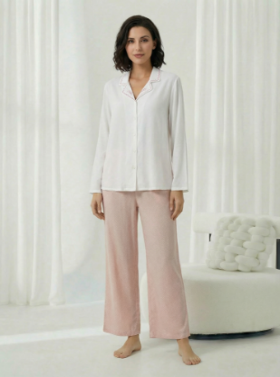Picture of Women's Two-Piece Pajama with Buttons
