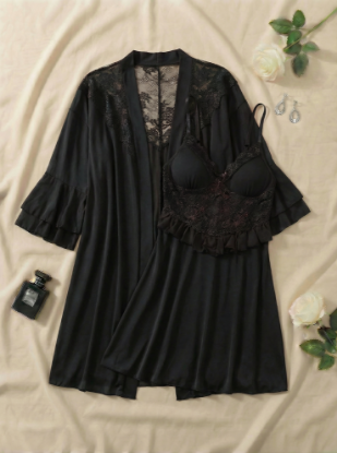 Picture of Women's two-piece lingerie robe