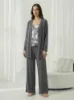 Picture of Women's Three-Piece Pajama with Buttons