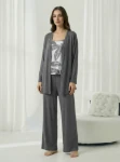 Picture of Women's Three-Piece Pajama with Buttons