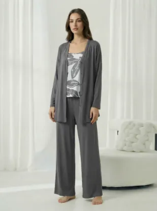 Picture of Women's Three-Piece Pajama with Buttons
