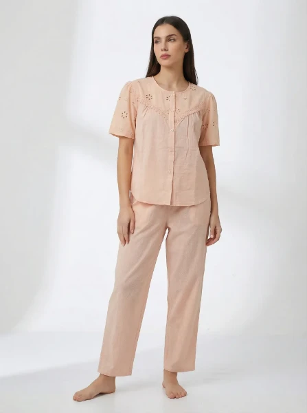 Picture of Women's Two-Piece Pajama with Buttons