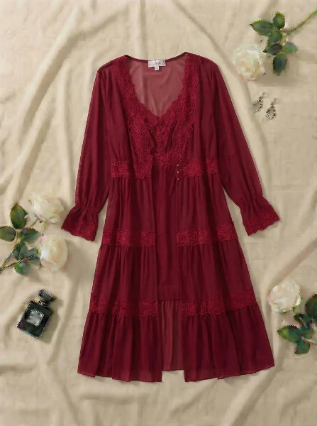 Picture of Women's two-piece lingerie robe