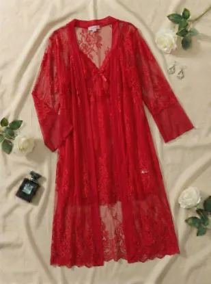 Picture of Women's two-piece lingerie robe