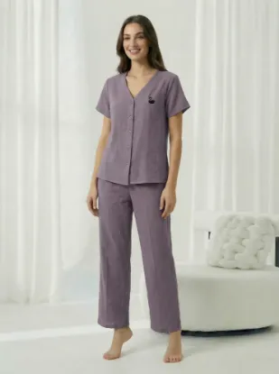 Picture of Women's Two-Piece Pajama with Buttons