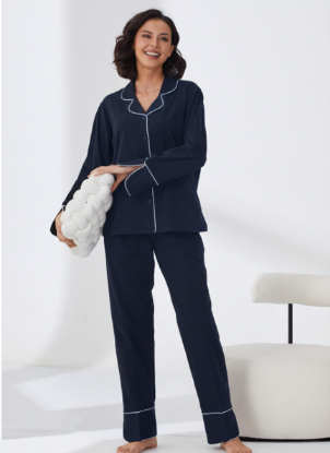 Picture of Women's Two-Piece Pajama with Buttons