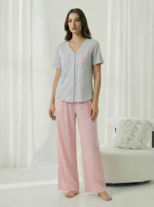 Picture of Women's Two-Piece Pajama with Buttons