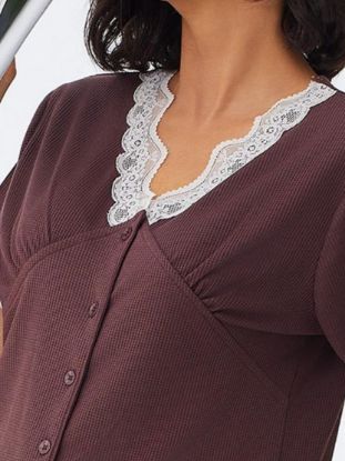 Picture of Women's Two-Piece Pajama with Buttons
