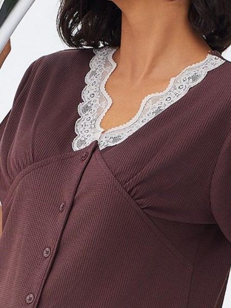 Picture of Women's Two-Piece Pajama with Buttons