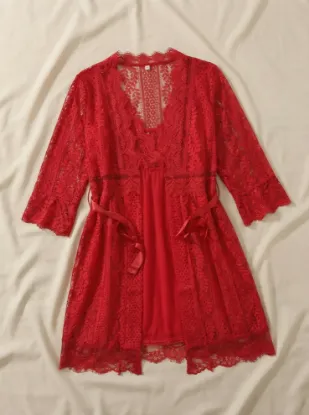 Picture of Women's two-piece lingerie robe